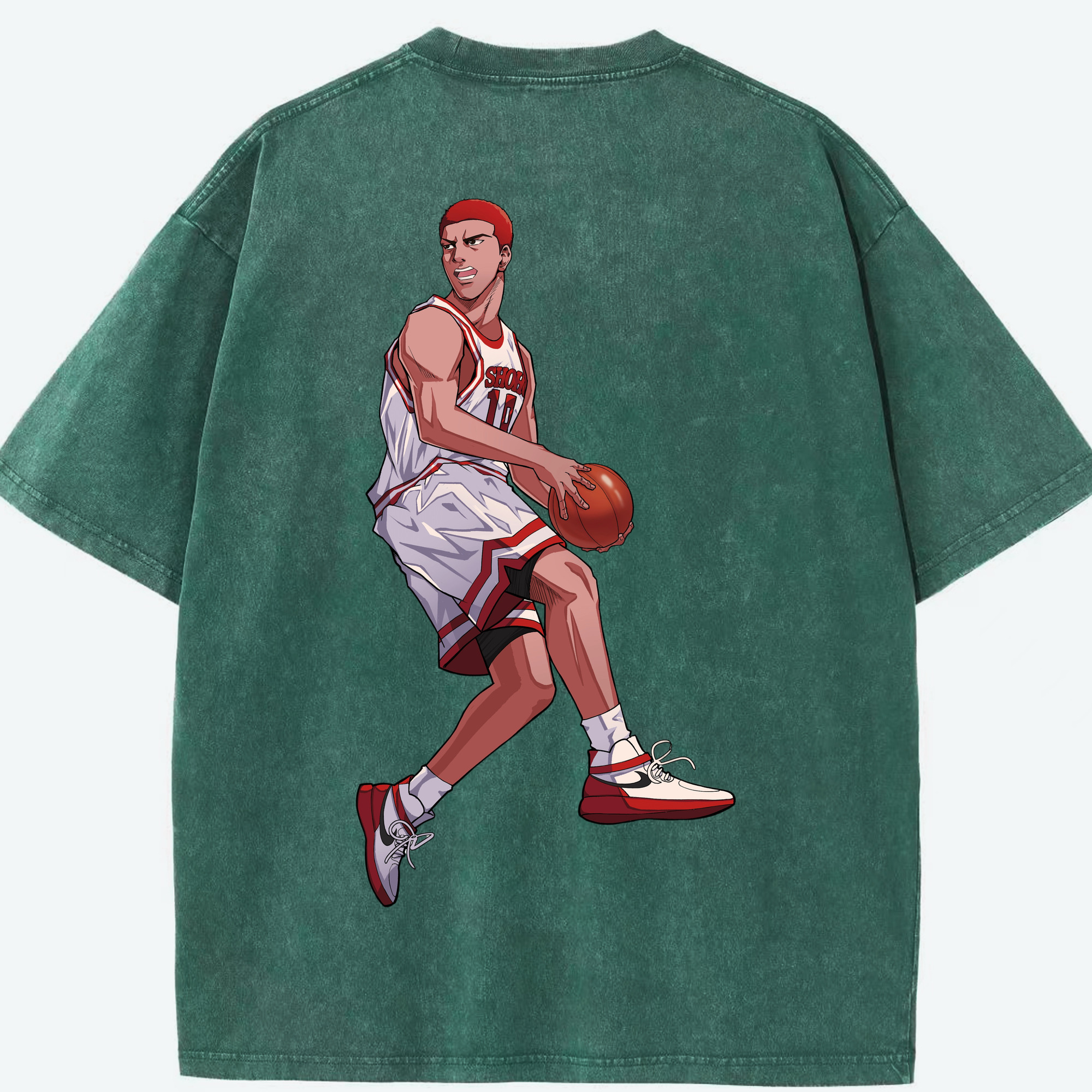 （画像用） SLAM DUNK／スラムダンク 綿100% ヴィンテージ風 半袖Tシャツ（背面プリント）
